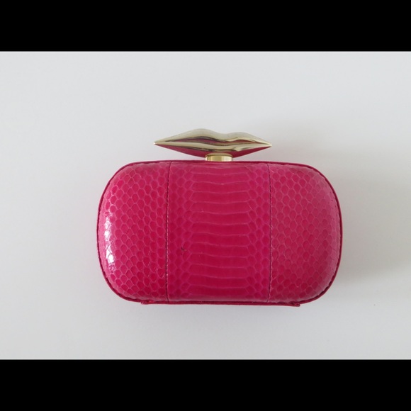 Diane Von Furstenberg Handbags - ❌SOLD❌DVF Flirty Lips Minaudière in Snakeskin